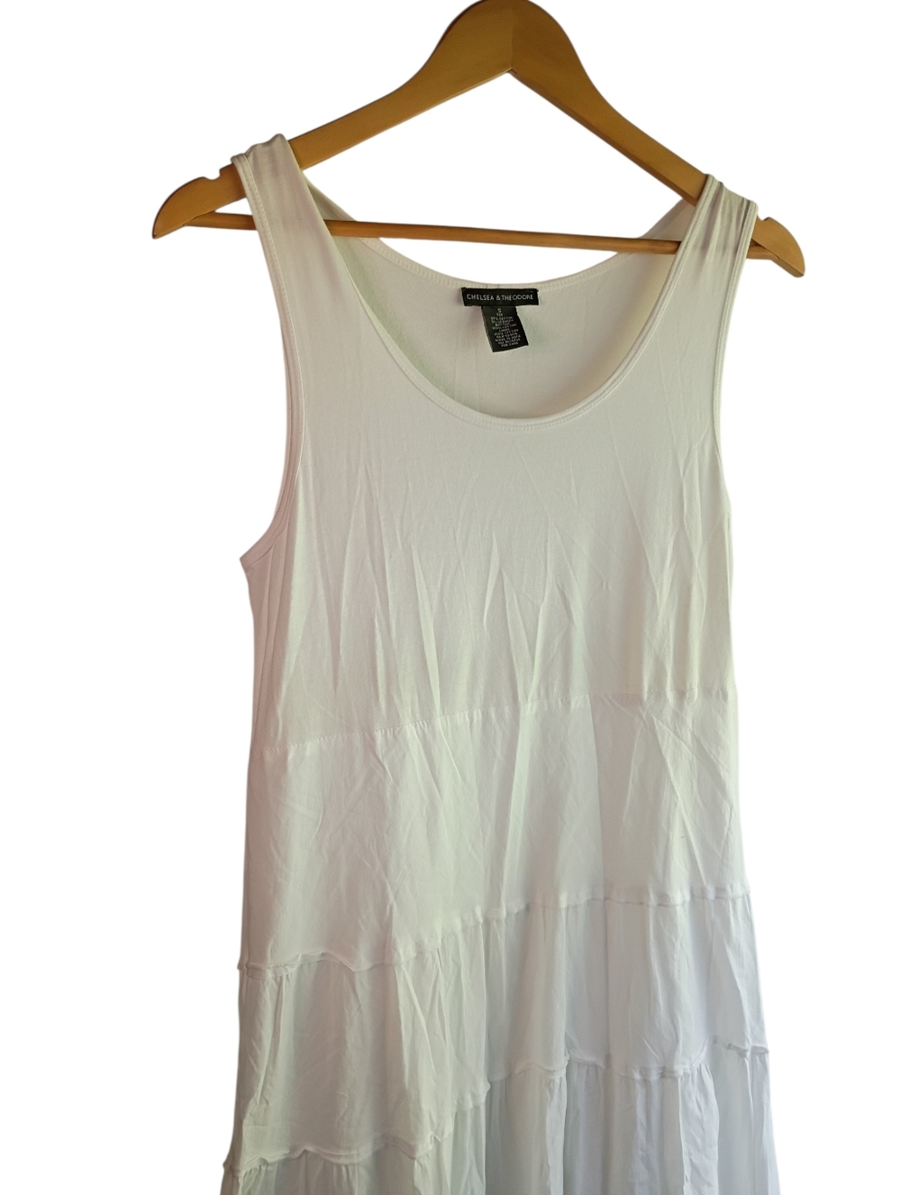 EUC Chelsea And Theodore White Maxi Dress Size Small - Picture 2 of 5